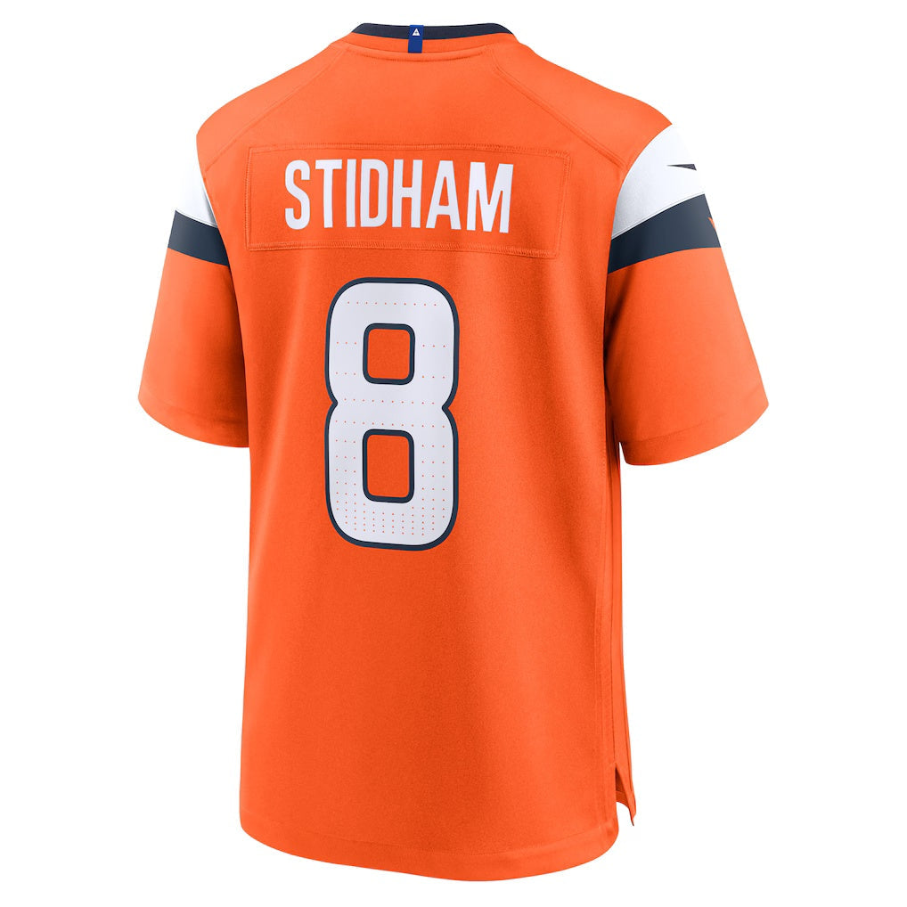 Fenge D.Broncos #8 Jarrett Stidham Orange Team Game Stitched Jerseys