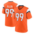 Fenge D.Broncos #99 Zach Allen Player Orange Home Game Stitched Jerseys