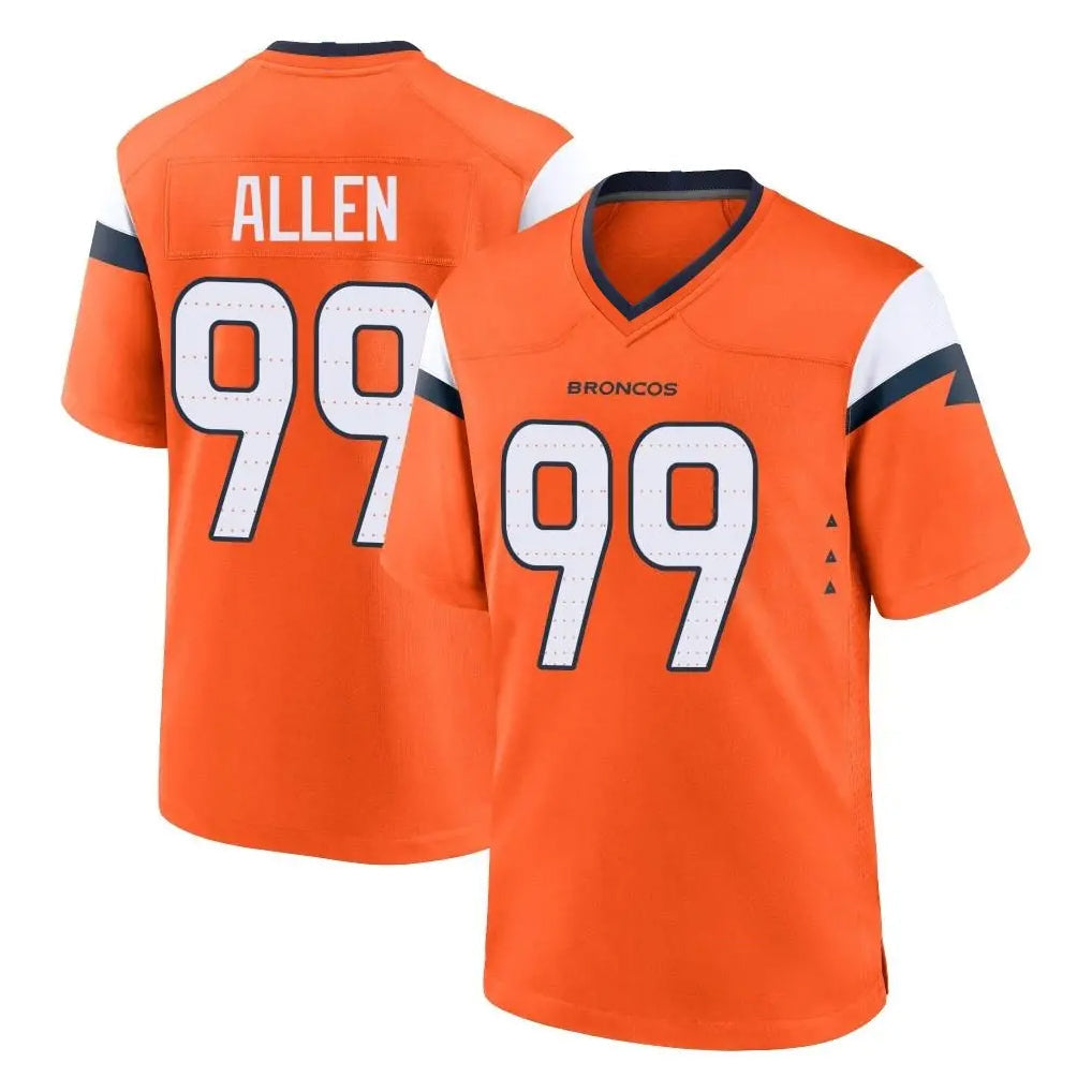 Fenge D.Broncos #99 Zach Allen Player Orange Home Game Stitched Jerseys