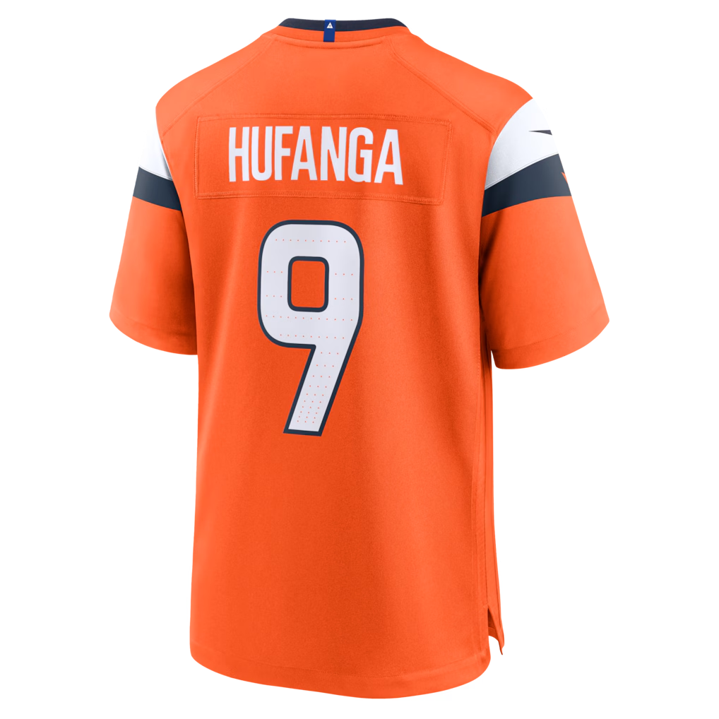 Fenge D.Broncos #9 Talanoa Hufanga Orange Team Game Stitched Jerseys