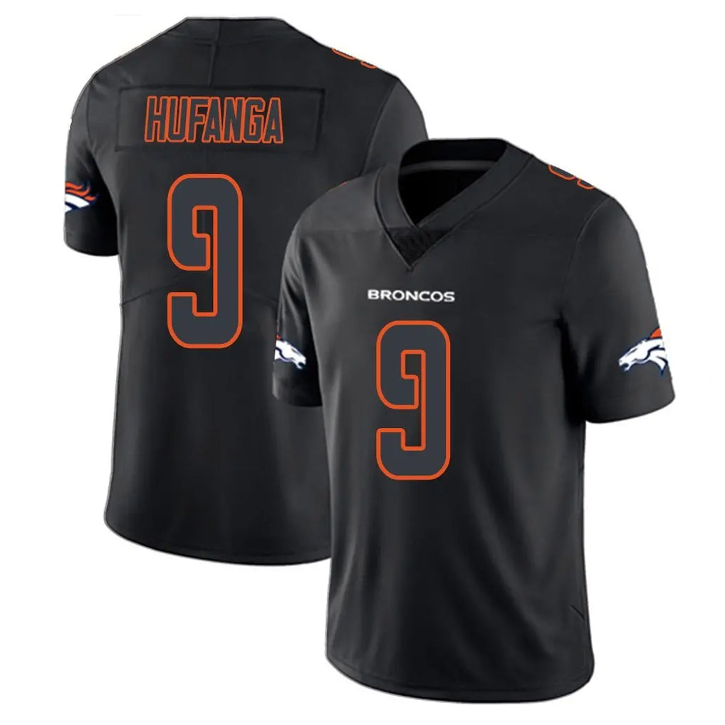 Fenge D.Broncos #9 Talanoa Hufanga Player Black Impact Limited Game Stitched Jerseys