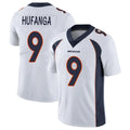 Fenge D.Broncos #9 Talanoa Hufanga Player White Vapor Untouchable Limited Home Game Stitched Jerseys