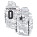 Fenge D.Cowboys #0 DeMarvion Overshown Player Arctic Camo Salute to Service Hoodies Limited Game Stitched Jerseys