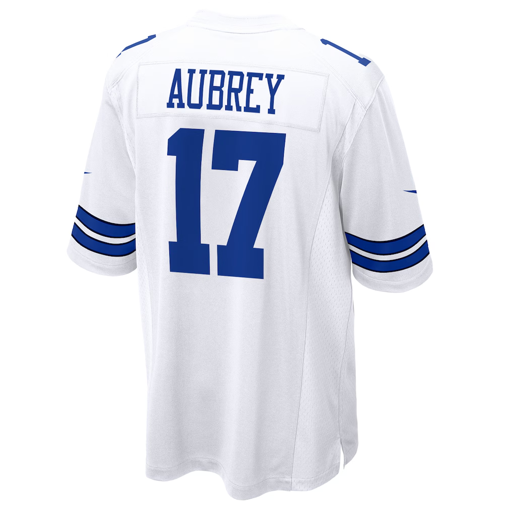 Fenge D.Cowboys #17 Brandon Aubrey White Game Stitched Jerseys