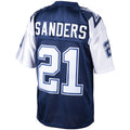 Fenge D.Cowboys #21 Deion Sanders Mitchell & Ness Navy Big & Tall 1995 Retired Player Replica Stitched Jerseys
