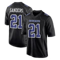 Fenge D.Cowboys #21 Deion Sanders Player Navy Carbon Black Fashion Stitched Jerseys