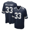 Fenge D.Cowboys #33 Javonte Williams Player Navy Home Game Stitched Jerseys