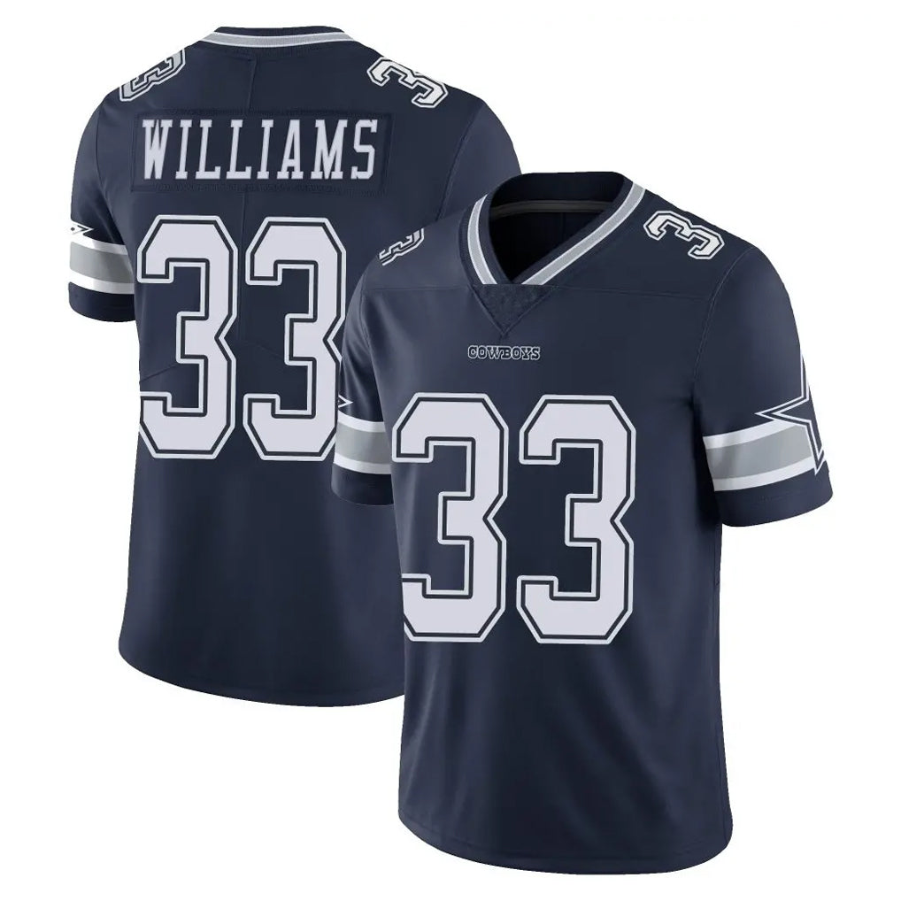 Fenge D.Cowboys #33 Javonte Williams Player Navy Vapor Untouchable Limited Home Game Stitched Jerseys