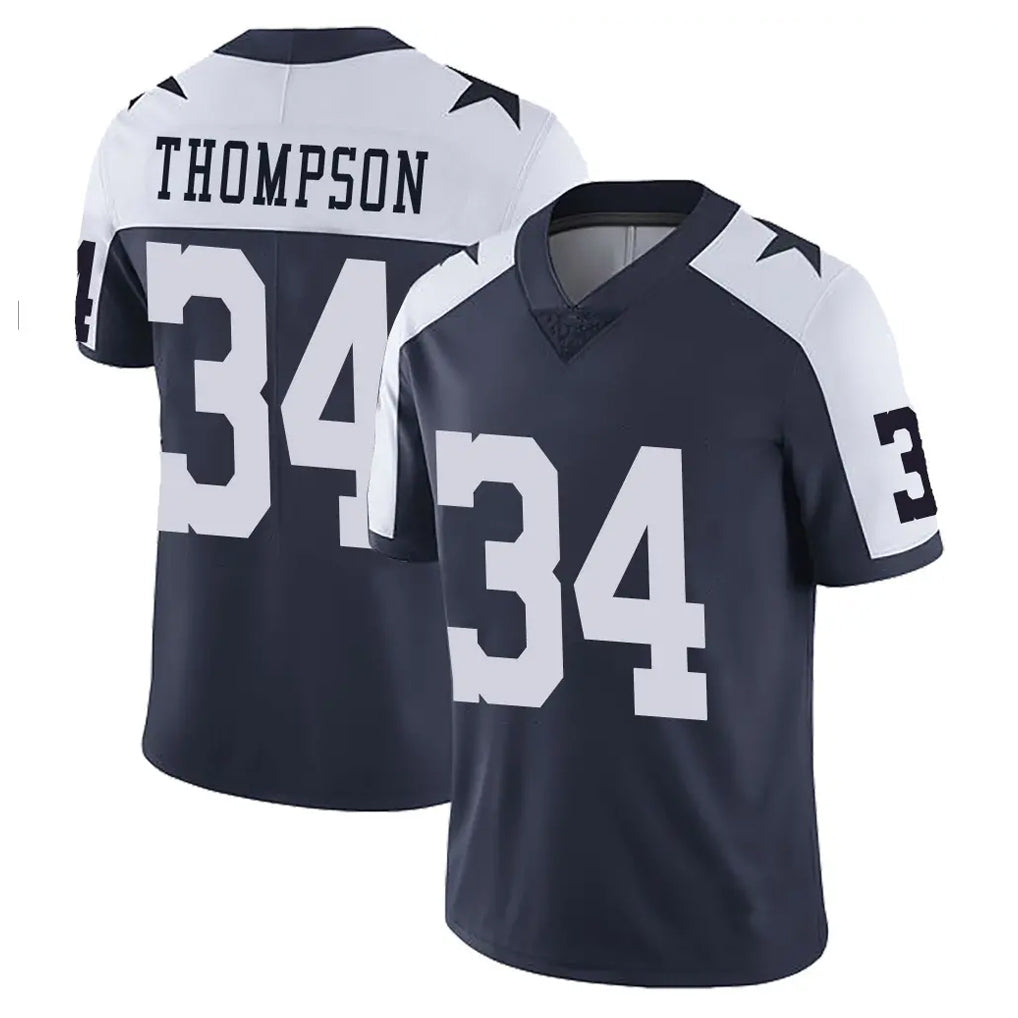 Fenge D.Cowboys #34 Jalen Thompson Player Navy-White Limited Alternate Vapor Untouchable Home Game Stitched Jerseys