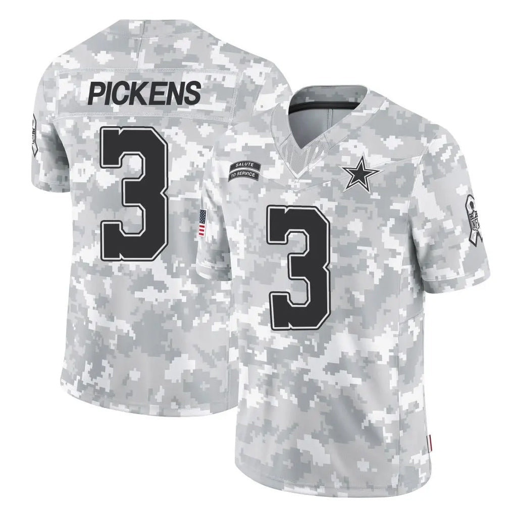 Fenge D.Cowboys #3 George Pickens Player Arctic Camo Salute to Service Limited Home Game Stitched Jerseys