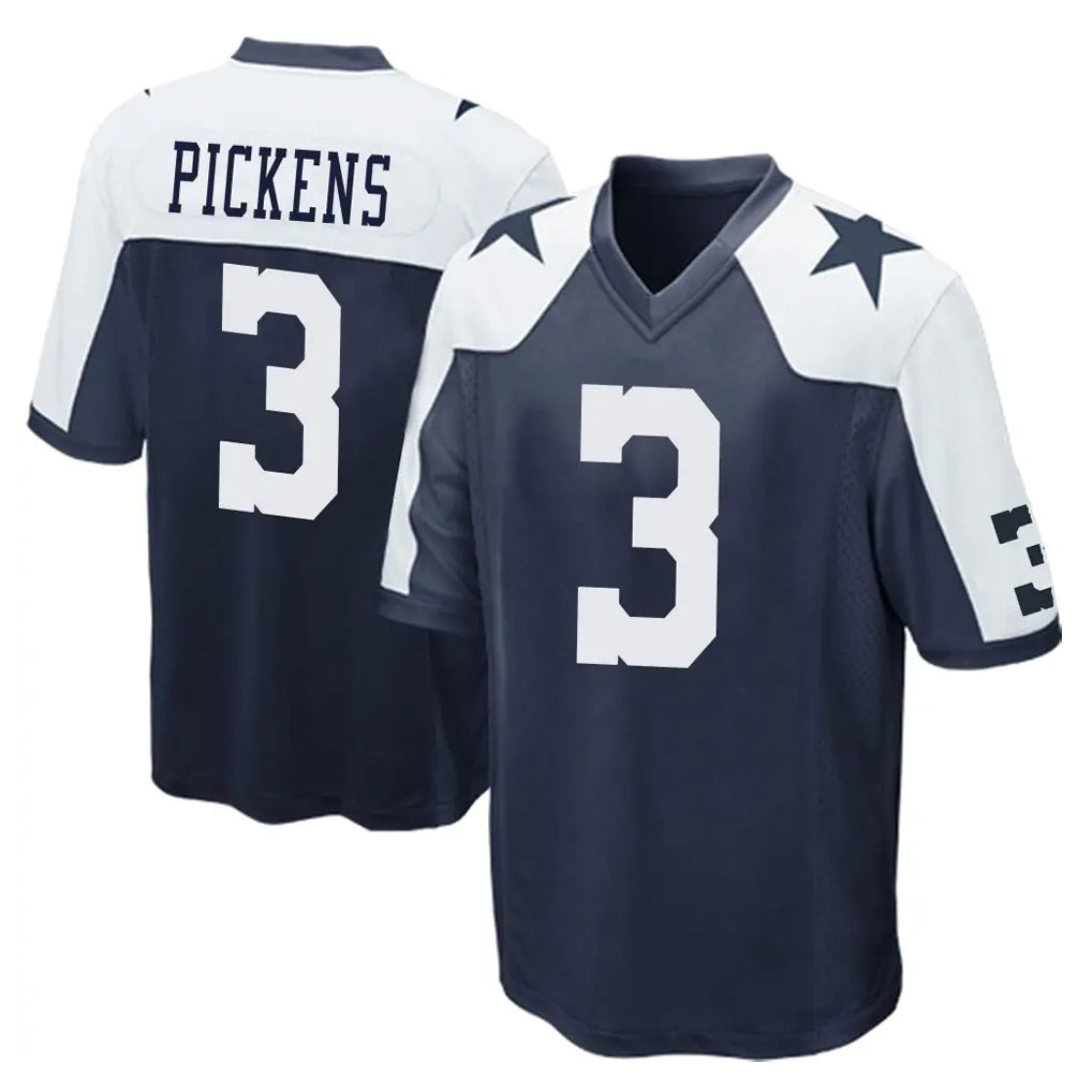 Fenge D.Cowboys #3 George Pickens Player Navy-White Alternate Home Game Stitched Jerseys