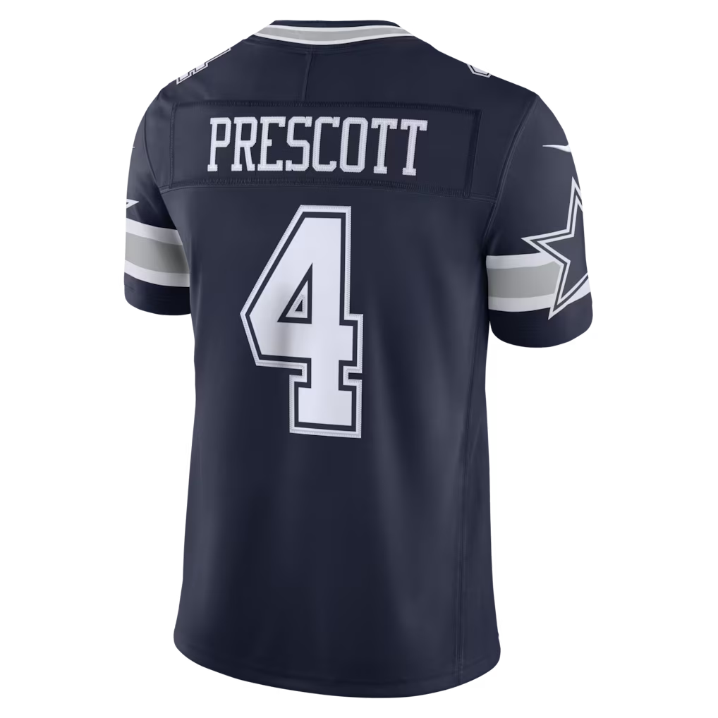 Fenge D.Cowboys #4 Dak Prescott Navy Team Vapor F.U.S.E. Stitched Limited Stitched Jerseys