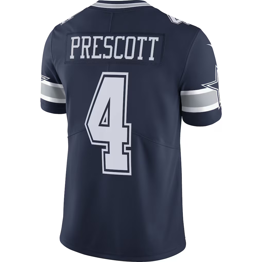 Fenge D.Cowboys #4 Dak Prescott Navy Vapor F.U.S.E. Limited Stitched Jerseys