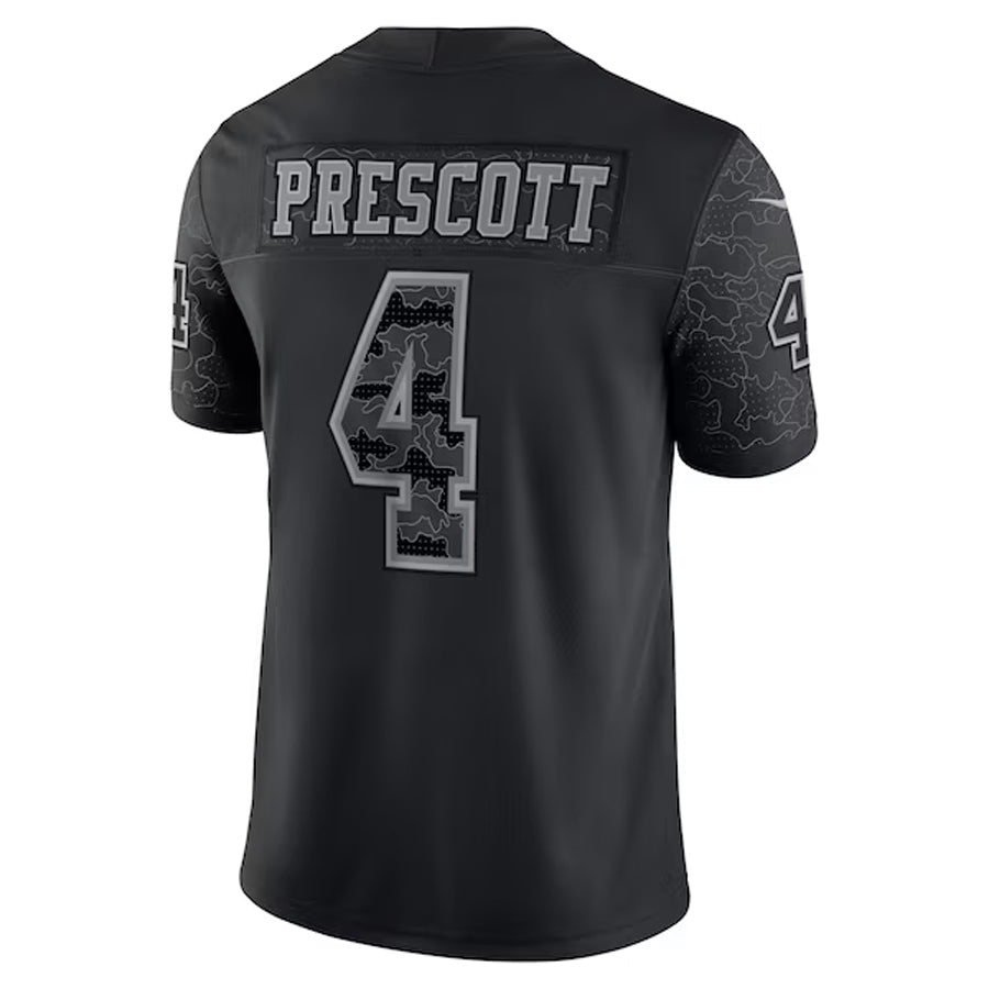 Fenge D.Cowboys #4 Dak Prescott Player Black RFLCTV Limited Stitched Jerseys