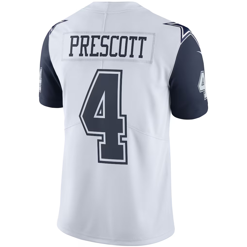 Fenge D.Cowboys #4 Dak Prescott White Color Rush Vapor Limited Stitched Jerseys