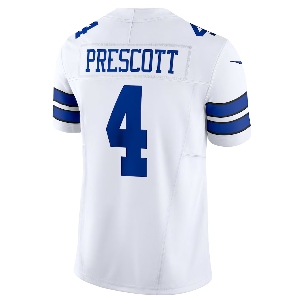 Fenge D.Cowboys #4 Dak Prescott White Vapor F.U.S.E. Limited Stitched Jerseys