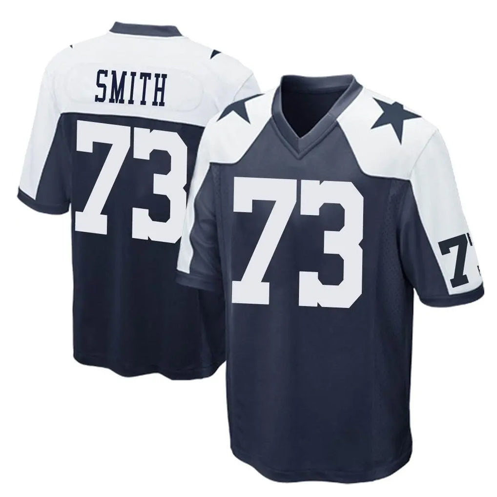 Fenge D.Cowboys #73 Tyler Smith Player Navy-White Alternate Home Game Stitched Jerseys