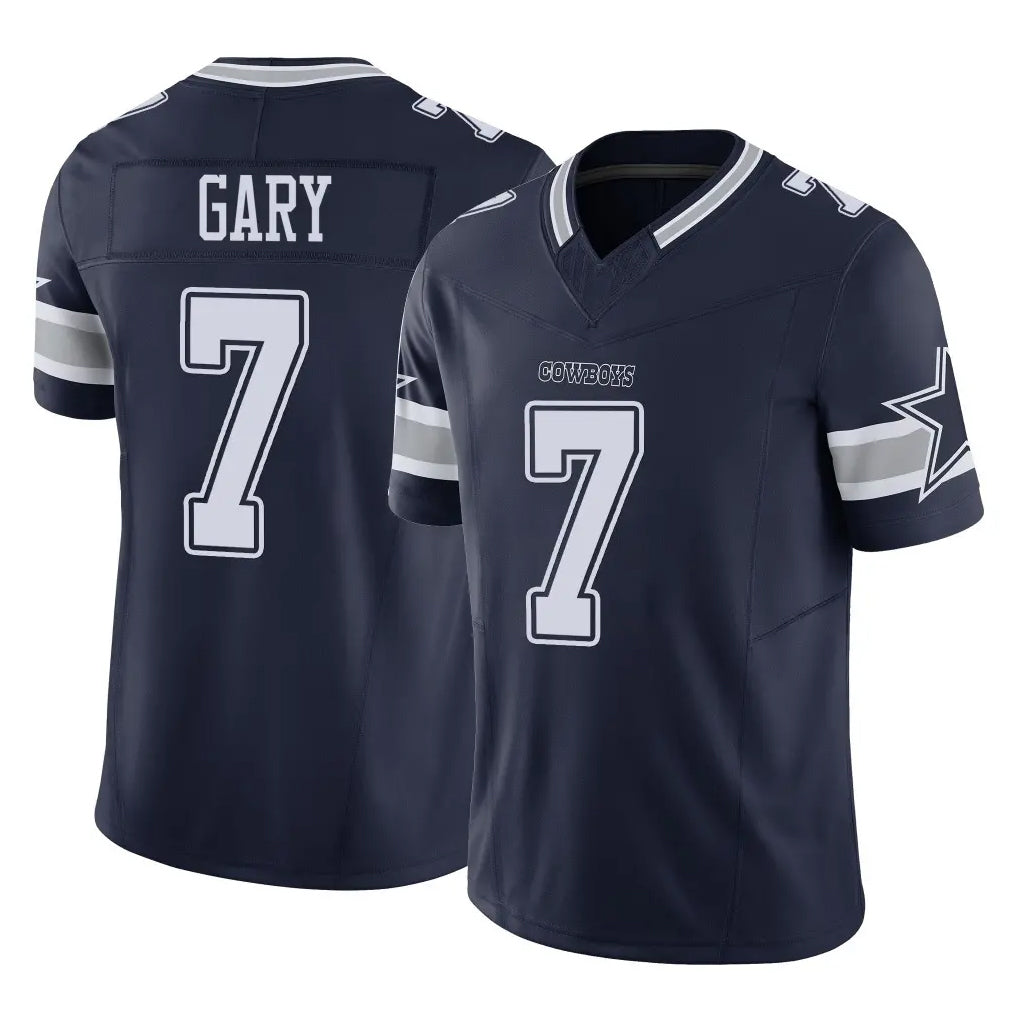 Fenge D.Cowboys #7 Rashan Gary Player Navy Limited Vapor F.U.S.E. Home Game Stitched Jerseys