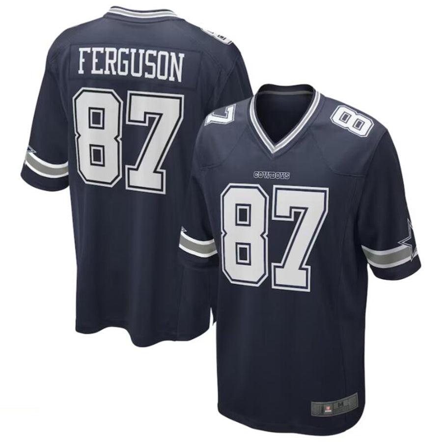 Fenge D.Cowboys #87 Jake Ferguson Navy Game Jersey American Stitched  Jerseys