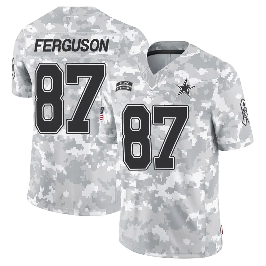 Fenge D.Cowboys #87 Jake Ferguson Player Arctic Camo Salute to Service Limited Stitched Jerseys