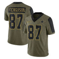 Fenge D.Cowboys #87 Jake Ferguson Player Olive Salute to Service Limited Home Game Stitched Jerseys