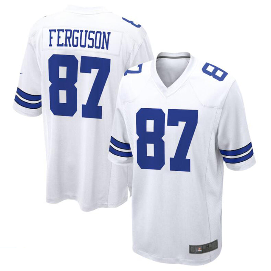Fenge D.Cowboys #87 Jake Ferguson White Game Jersey American Stitched Jerseys