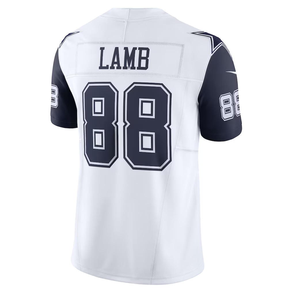 Fenge D.Cowboys #88 CeeDee Lamb White Vapor F.U.S.E. Limited Stitched Jerseys-1