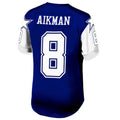 Fenge D.Cowboys #8 Troy Aikman Navy Legacy Replica Jersey American Stitched Jersey