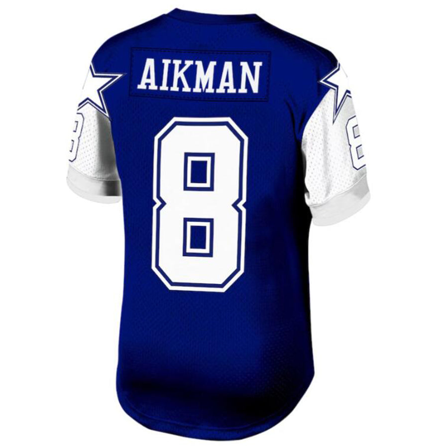 Fenge D.Cowboys #8 Troy Aikman Navy Legacy Replica Jersey American Stitched Jersey