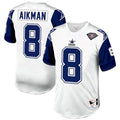 Fenge D.Cowboys #8 Troy Aikman Player Mitchell & Ness White 1994 Authentic Throwback Retired Stitched Jerseys
