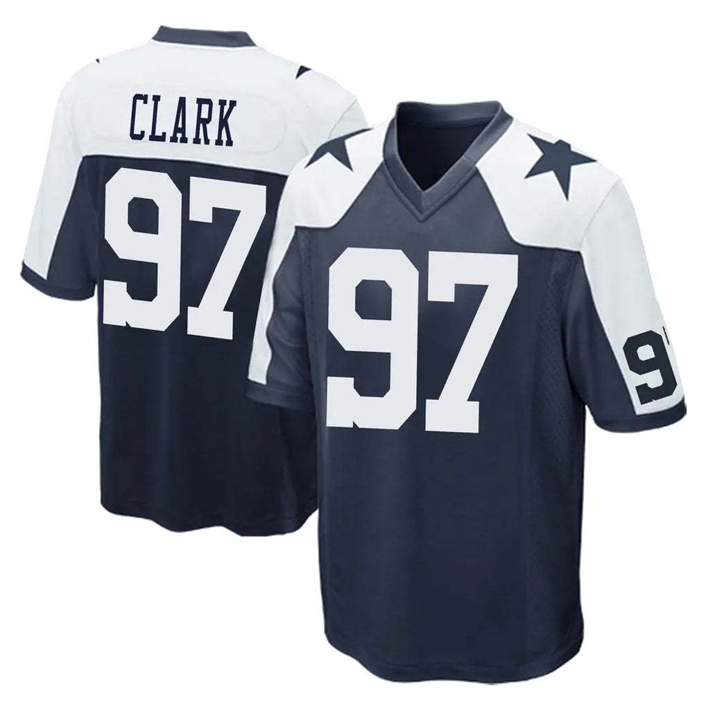 Fenge D.Cowboys #97 Kenny Clark Player Navy-White Alternate Home Game Stitched Jerseys