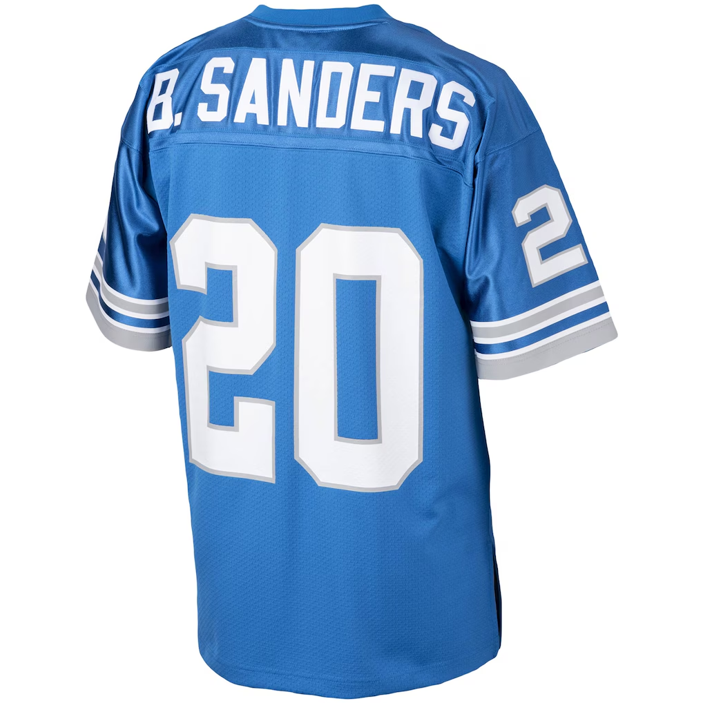 Fenge D.Lions 1993 #20 Barry Sanders Mitchell & Ness Blue Authentic Throwback Retired Player Stitched Jerseys
