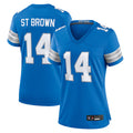 Fenge D.Lions Home Game Stitched Jerseys - Blue - #14 Amon-Ra St. Brown Player