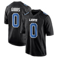 Fenge D.Lions #0 Jahmyr Gibbs Player Black Fashion Game Stitched Jerseys