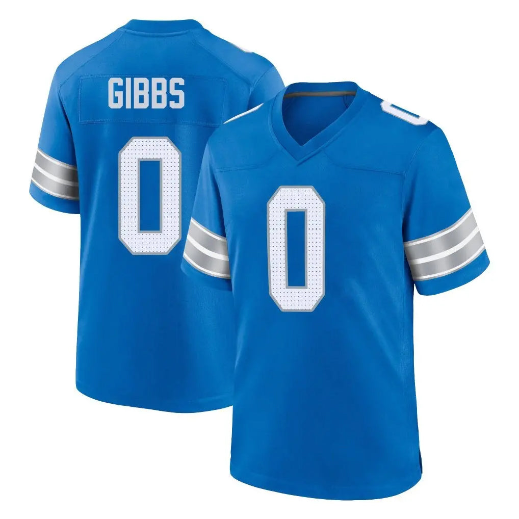 Fenge D.Lions #0 Jahmyr Gibbs Player Blue Alternate Home Game Stitched Jerseys
