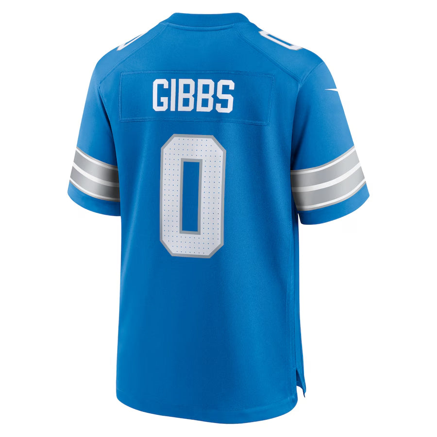 Fenge D.Lions #0 Jahmyr Gibbs Player Blue Home Game Stitched Jerseys