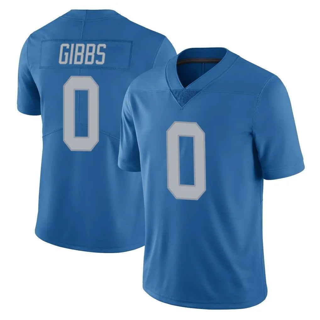 Fenge D.Lions #0 Jahmyr Gibbs Player Blue Limited Throwback Vapor Untouchable Stitched Jerseys