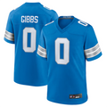 Fenge D.Lions #0 Jahmyr Gibbs Player Blue Replica Game Stitched Jerseys