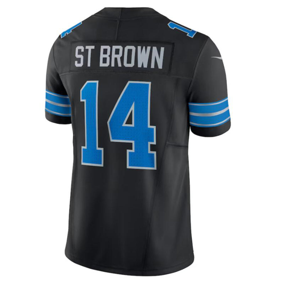 Fenge D.Lions #14 Amon-Ra St. Brown Black 2nd Alternate Vapor F.U.S.E. Limited Stitched Jersey Stitched Jersey