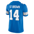 Fenge D.Lions #14 Amon-Ra St. Brown Blue Team Vapor F.U.S.E. Stitched Limited Jerseys