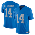 Fenge D.Lions #14 Amon-Ra St. Brown Player Blue Vapor F.U.S.E. Limited Stitched Jerseys
