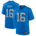 Fenge D.Lions #16 Jared Goff Blue Alternate Game Jersey Blue Player Stitched Jerseys