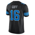 Fenge D.Lions #16 Jared Goff Player Black Vapor F.U.S.E. Limited Stitched Jerseys