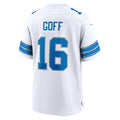 Fenge D.Lions #16 Jared Goff Player White Home Game Stitched Jerseys