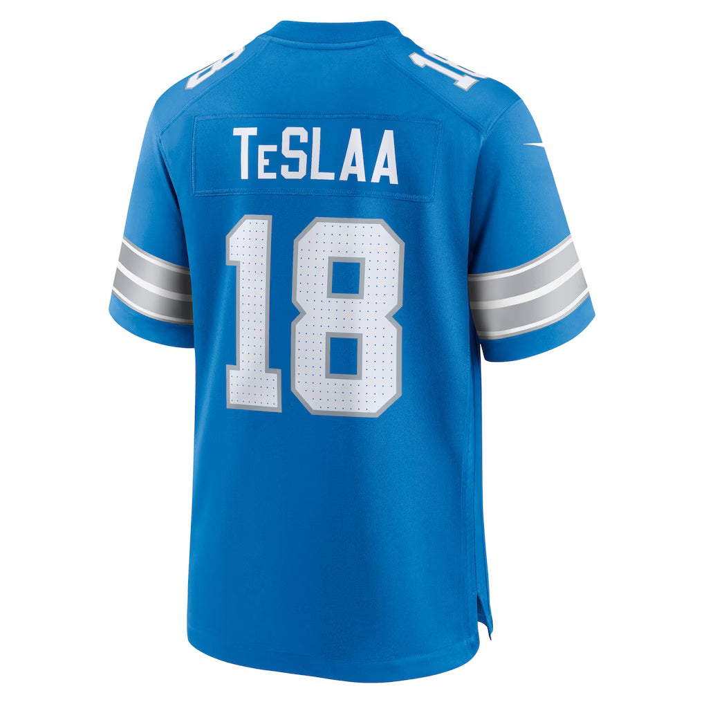 Fenge D.Lions #18 Isaac TeSlaa Blue Game Player Jersey