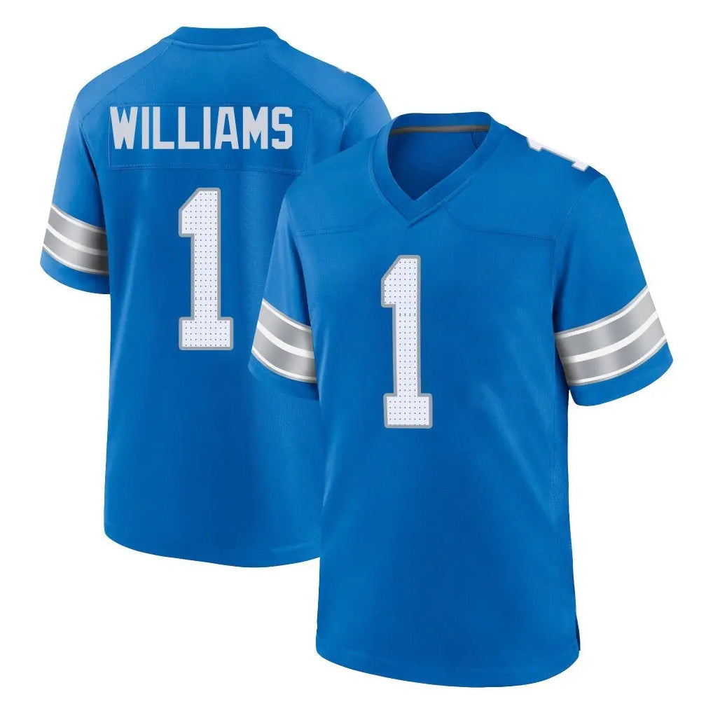 Fenge D.Lions #1 Jameson Williams Player Blue Alternate Home Game Stitched Jerseys