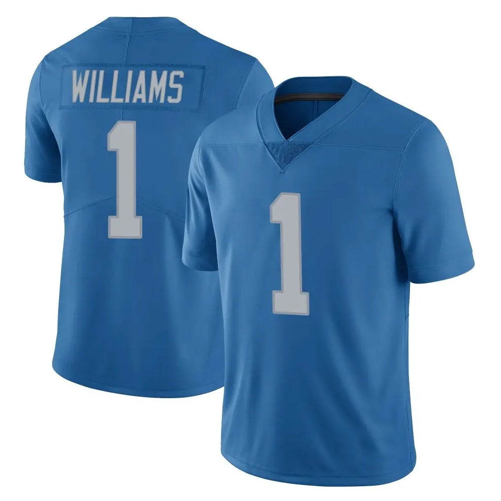 Fenge D.Lions #1 Jameson Williams Player Blue Limited Throwback Vapor Untouchable Stitched Jerseys