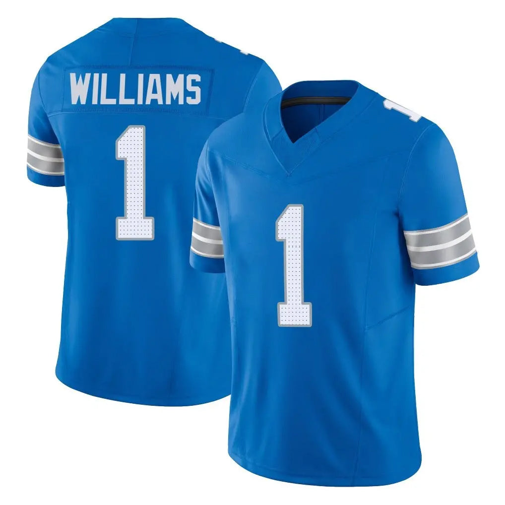 Fenge D.Lions #1 Jameson Williams Player Blue Limited Vapor F.U.S.E. Alternate Home Game Stitched Jerseys