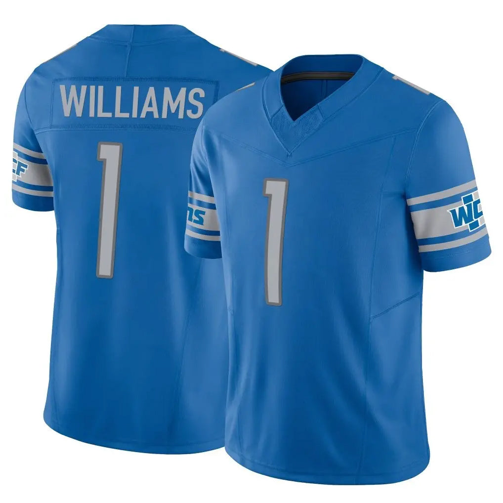 Fenge D.Lions #1 Jameson Williams Player Blue Vapor F.U.S.E. Limited Home Game Stitched Jerseys