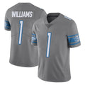 Fenge D.Lions #1 Jameson Williams Player Gray Vapor Untouchable Limited Home Game Stitched Jerseys